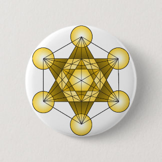 Metatron's Cube Ronde Button 5,7 Cm