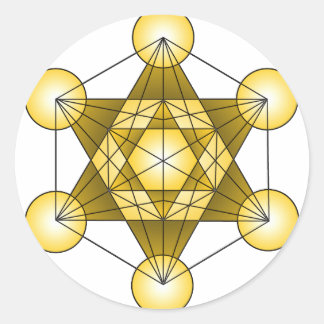 Metatron's Cube Ronde Sticker