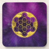 Metatron's Cube Sacred Geometry Bier Onderzetter (Voorkant)