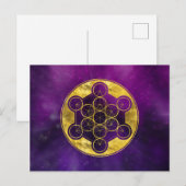 Metatron's Cube Sacred Geometry Briefkaart (Voorkant / Achterkant)