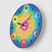 Metatron's Cube Sacred Geometry Clock Grote Klok (Hoek)