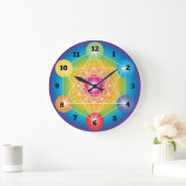 Metatron's Cube Sacred Geometry Clock Grote Klok (Huis)