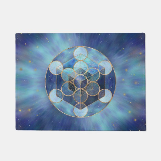 Metatron's Cube Sacred Geometry Deurmat (Voorkant)