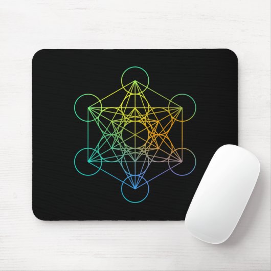 Metatrons Cube Sacred Geometry Funny Family Retro  Muismat (Met muis)