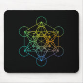 Metatrons Cube Sacred Geometry Funny Family Retro  Muismat (Voorkant)