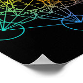 Metatrons Cube Sacred Geometry Funny Family Retro Poster (Hoek)