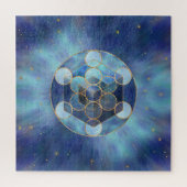 Metatron's Cube Sacred Geometry Legpuzzel (Verticaal)