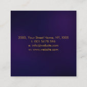 Metatron's Cube Sacred Geometry Ornament Square Bu Vierkante Visitekaartje (Achterkant)