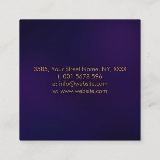 Metatron's Cube Sacred Geometry Ornament Square Bu Vierkante Visitekaartje (Achterkant)