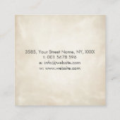 Metatron's Cube Sacred Geometry Ornament Vierkante Visitekaartje (Achterkant)