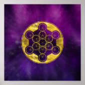 Metatron's Cube Sacred Geometry Poster (Voorkant)