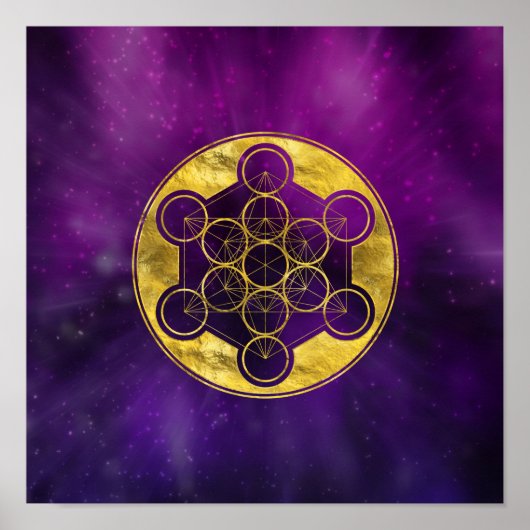 Metatron's Cube Sacred Geometry Poster (Voorkant)