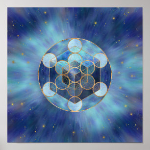 Metatron's Cube Sacred Geometry Poster