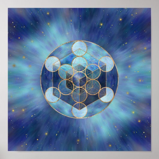 Metatron's Cube Sacred Geometry Poster (Voorkant)