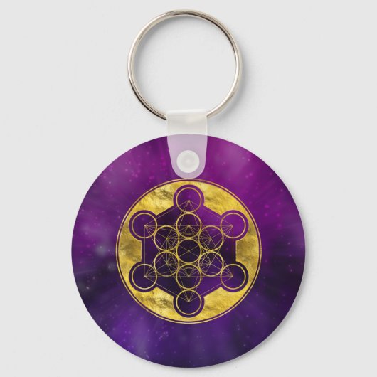 Metatron's Cube Sacred Geometry Sleutelhanger (Voorkant)