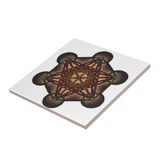 Metatron's Cube - Sacred Geometry Symbol Tegeltje (Zijkant)