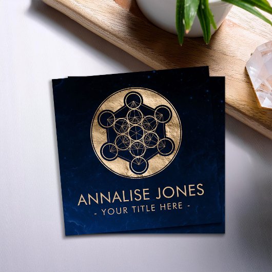 Metatron's Cube Sacred Geometry Vierkante Visitekaartje