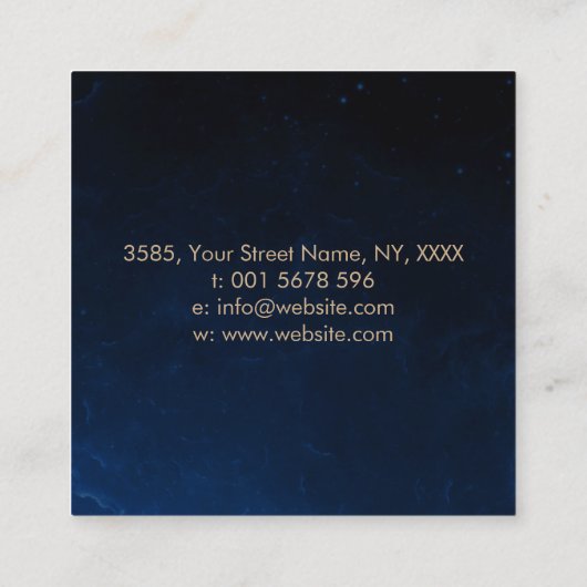 Metatron's Cube Sacred Geometry Vierkante Visitekaartje (Achterkant)