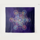 Metatron's Cube Sacred Geometry Wandkleed (Voorkant (horizontaal))
