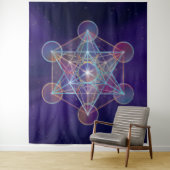 Metatron's Cube Sacred Geometry Wandkleed (In situ)