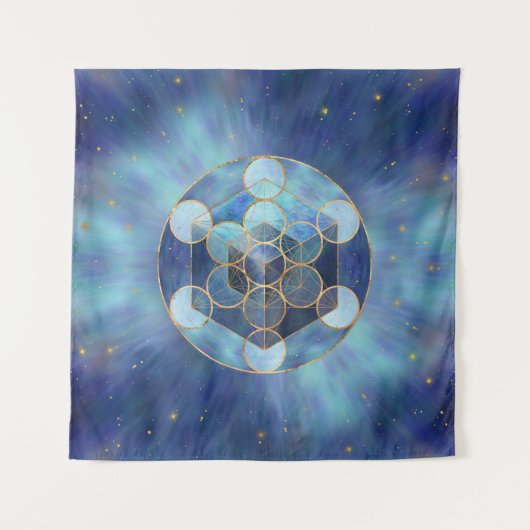 Metatron's Cube Sacred Geometry Wandkleed (Voorkant)