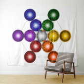 Metatron's Cube Series V1 Tapestry Wandkleed (In Situ (horizontaal))