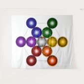 Metatron's Cube Series V1 Tapestry Wandkleed (Voorkant (horizontaal))