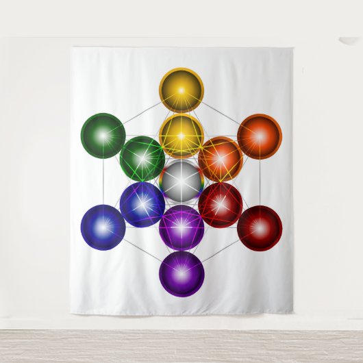 Metatron's Cube Series V1 Tapestry Wandkleed (Voorkant)