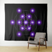 Metatron's Cube Series V3 Tapestry Wandkleed (In Situ (horizontaal))