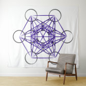 Metatron's Cube Series V5 Tapestry Wandkleed (In Situ (horizontaal))