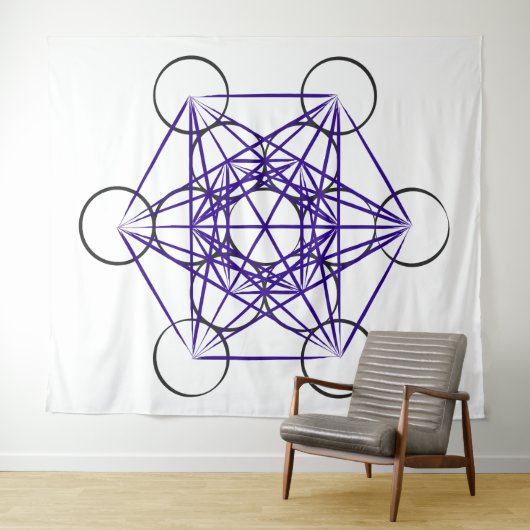 Metatron's Cube Series V5 Tapestry Wandkleed (In Situ (horizontaal))