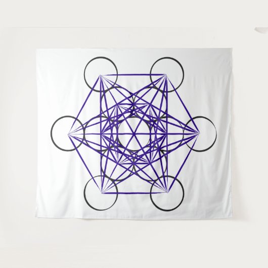 Metatron's Cube Series V5 Tapestry Wandkleed (Voorkant (horizontaal))