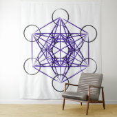 Metatron's Cube Series V5 Tapestry Wandkleed (In situ)