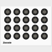 Metatron's Cube - Silver Version Ronde Sticker (Vel)
