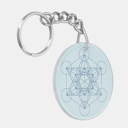 Metatron's Cube Sleutelhanger (Voorkant Links)