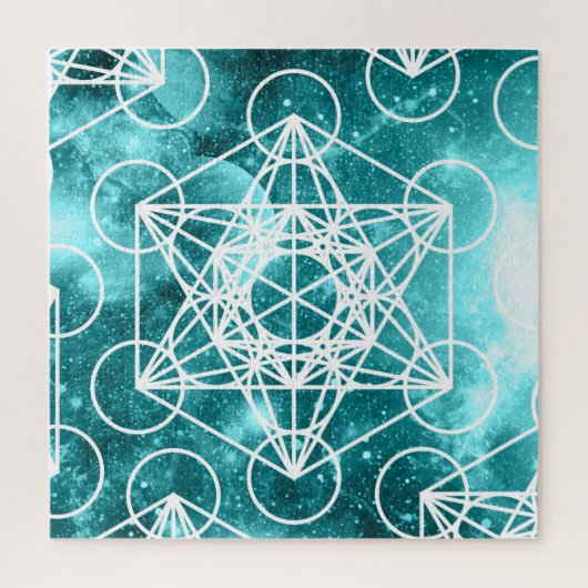 Metatron's Cube Space Puzzle 676 stuks Legpuzzel (Verticaal)