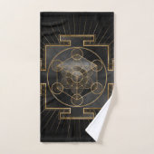 Metatron's Cube Sri Yantra Sacred Geometry Bad Handdoek (Handdoek)