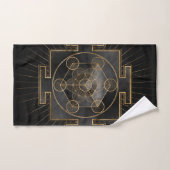 Metatron's Cube Sri Yantra Sacred Geometry Bad Handdoek (Handdoek)