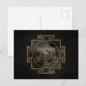 Metatron's Cube Sri Yantra Sacred Geometry Briefkaart (Voorkant / Achterkant)