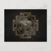 Metatron's Cube Sri Yantra Sacred Geometry Briefkaart (Voorkant)