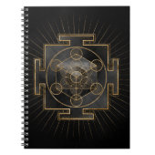 Metatron's Cube Sri Yantra Sacred Geometry Notitieboek (Voorkant)