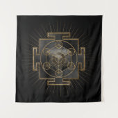 Metatron's Cube Sri Yantra Sacred Geometry Wandkleed (Voorkant)