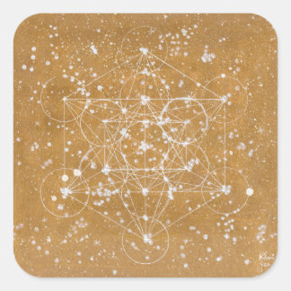 Metatron's Cube Stecker Vierkante Sticker