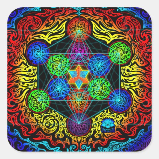 Metatron's Cube Sticker (Voorkant)