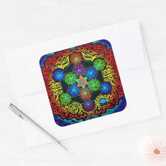 Metatron's Cube Sticker (Envelop)