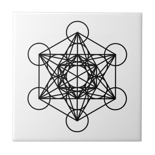Metatrons Cube Tegeltje (Voorkant)