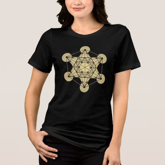Metatron's Cube Tri-Blend Shirt (Voorkant)