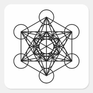 Metatrons Cube Vierkante Sticker
