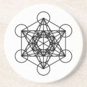 Metatrons Cube Zandsteen Onderzetter (Voorkant)
