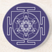 Metatron's Cube Zandsteen Onderzetter (Voorkant)